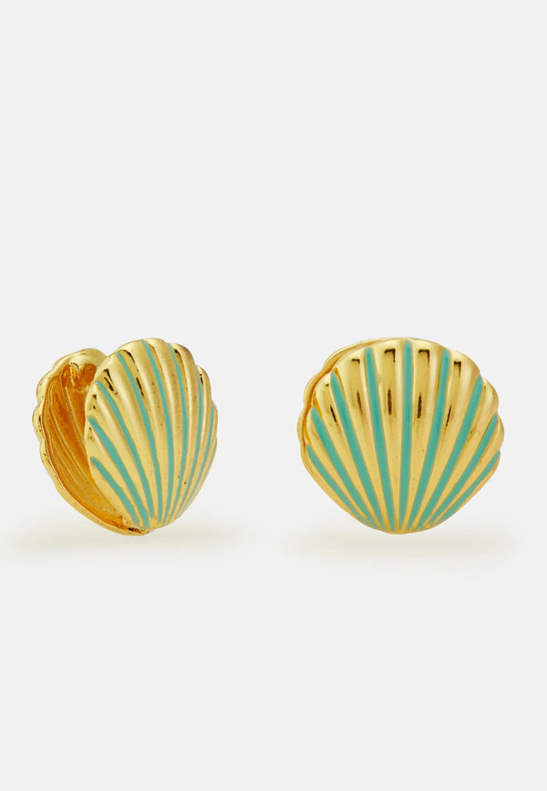 Orecchini conchiglia | Shelly | Verde acqua
