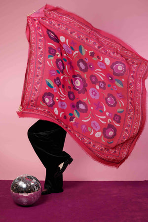 Sciarpa Fucsia | Lana e Seta