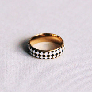 Anello | bianco/nero