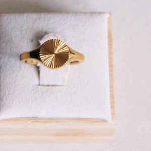 Anello | Acciaio inossidabile con stampa decorata — oro