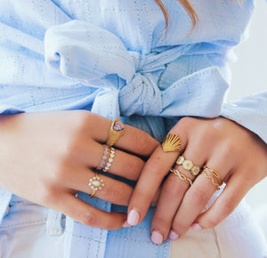 Anello | Acciaio inossidabile con stampa decorata — oro