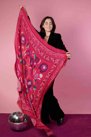 Sciarpa Fucsia | Lana e Seta