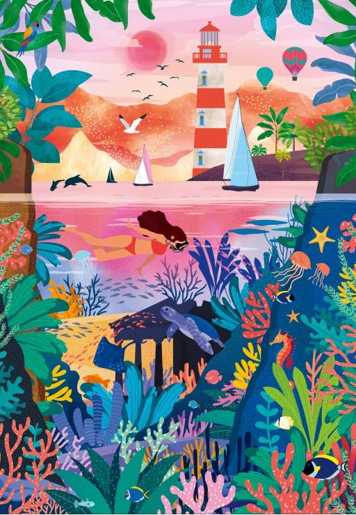 Puzzle Fonds Marins Colorés | 1000 pezzi