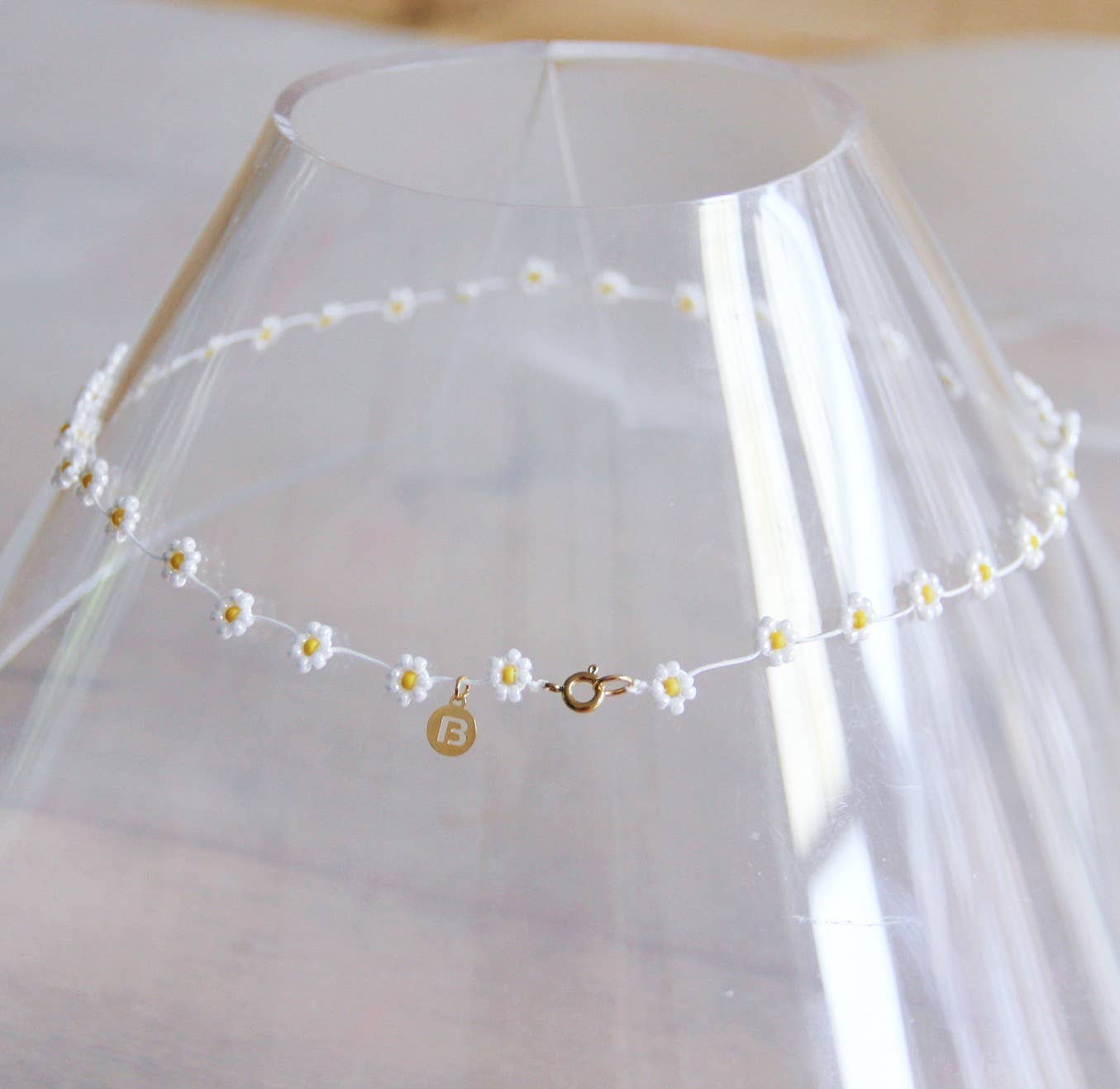 Collana Margherita | bianco/giallo