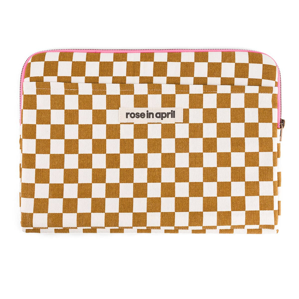Custodia per Laptop | Octave | Scacchi Caramello Bianco