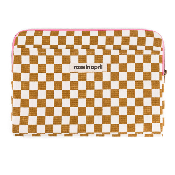 Custodia per Laptop | Octave | Scacchi Caramello Bianco