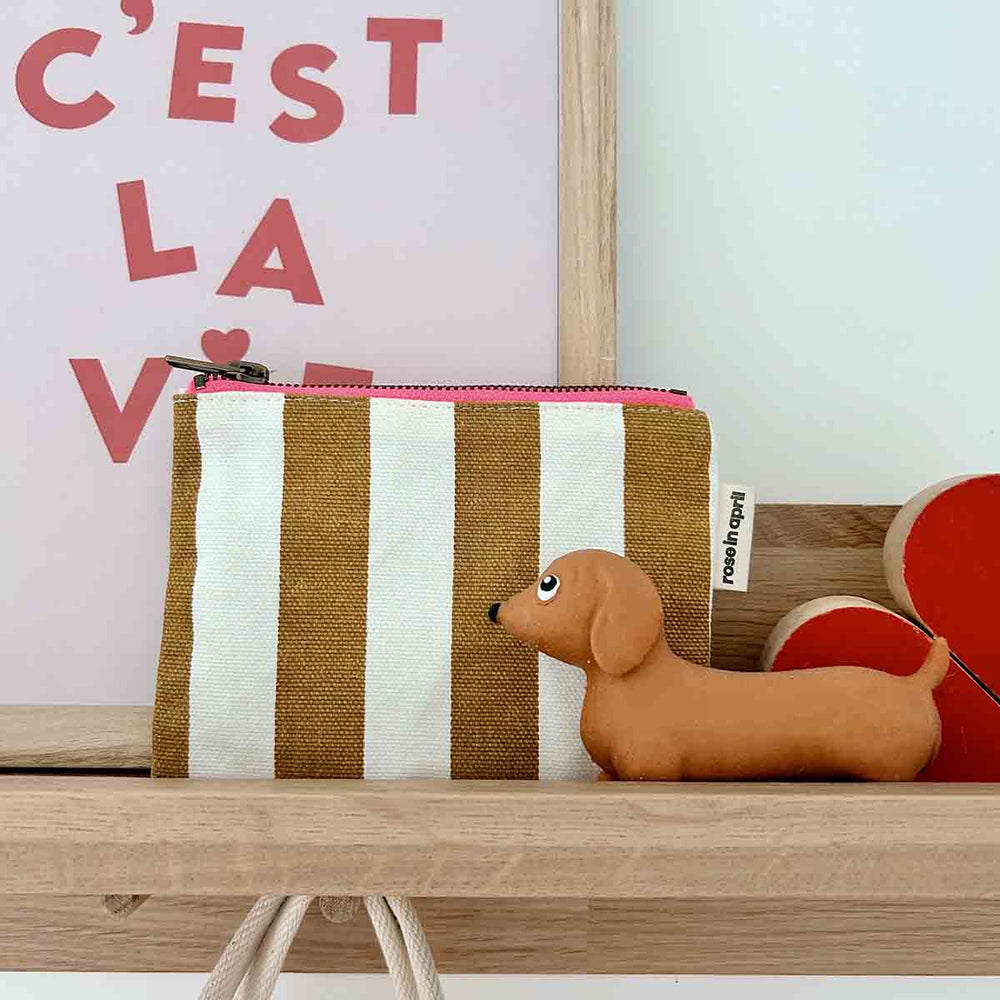 Pochette | Marie | Righe Caramello Ecru
