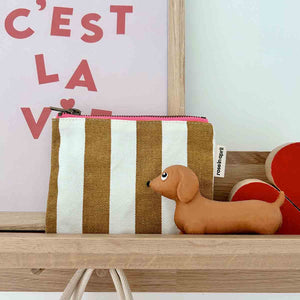 Pochette | Marie | Righe Caramello Ecru