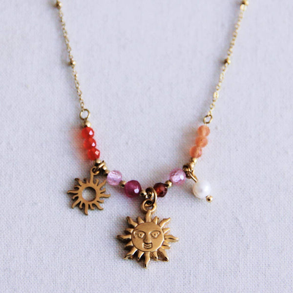 Collana fine | Sfaccettature Perla e Sole