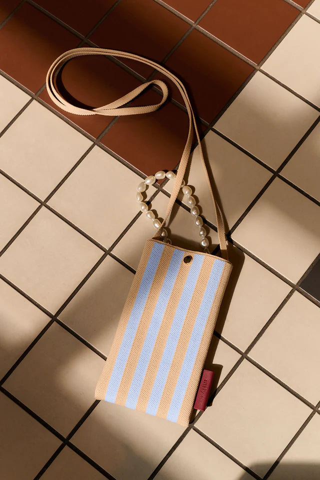 Phone Pouch | Knitted stripes | Marzapane e cielo