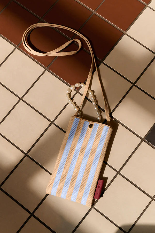 Phone Pouch | Knitted stripes | Marzapane e cielo