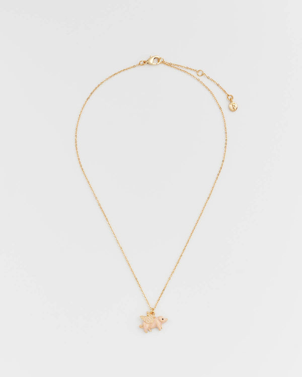 Collana | Maialino con le ali