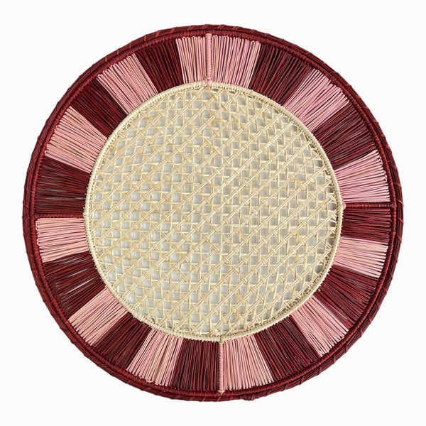 Tovaglietta Twist Bordeaux/Rosa