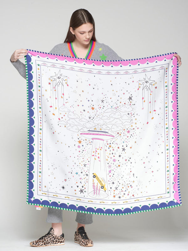 Foulard in Seta con Ufo