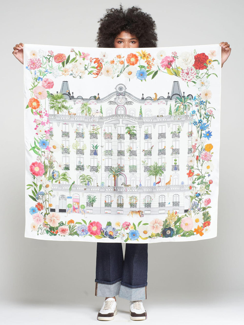 Foulard in Seta con Palazzo