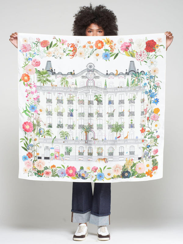 Foulard in Seta con Palazzo