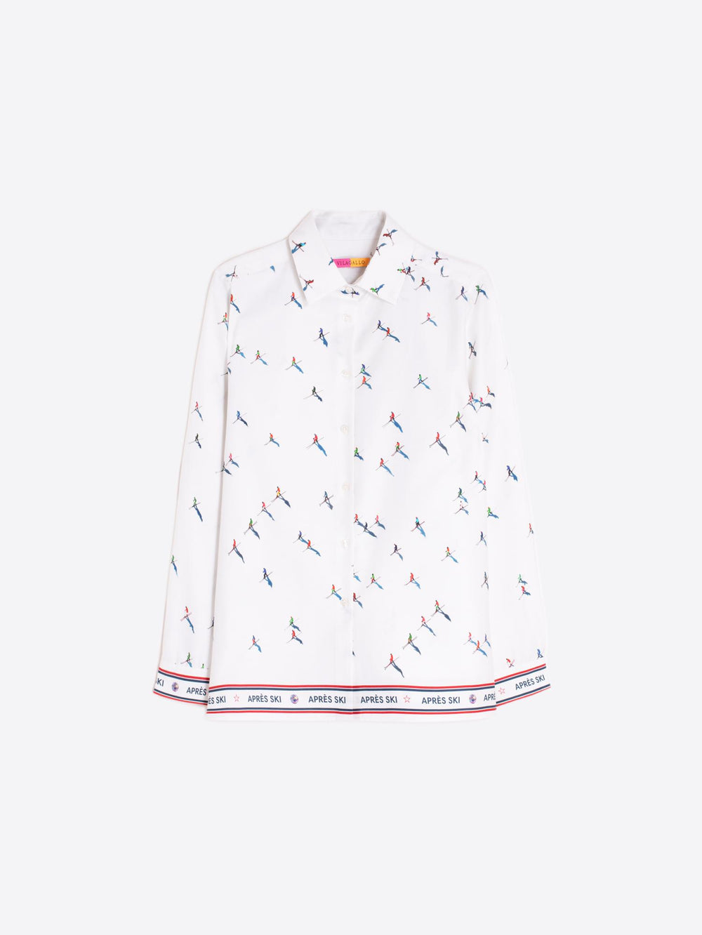 Camicia in Cotone con Sciatori