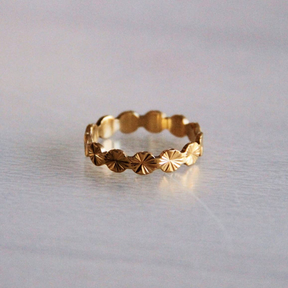 Anello | Acciaio con stampa fantasia oro