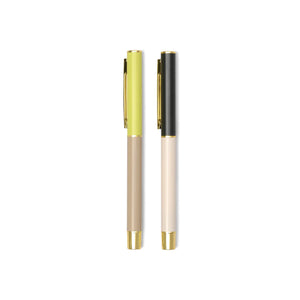 Colour Block Pens | Off White & Taupe