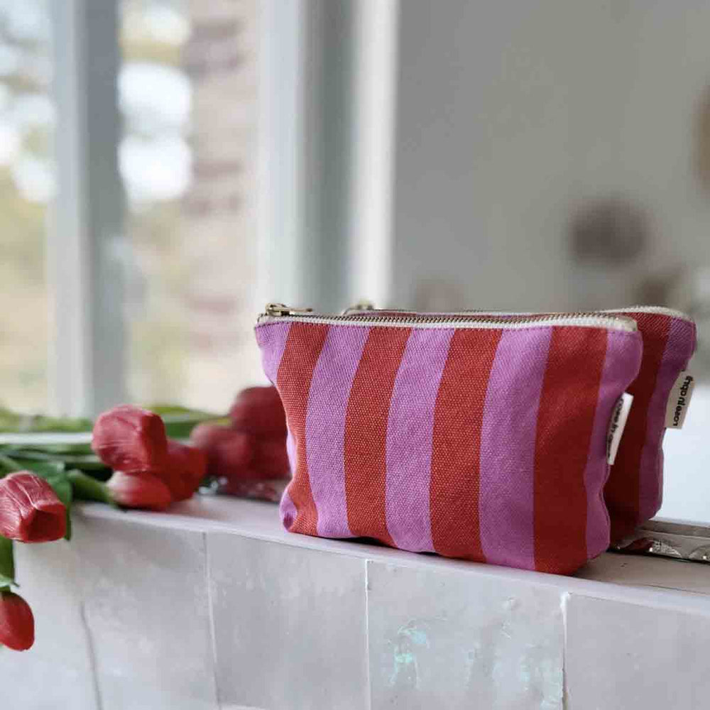 Pochette | Sofia | Righe Orchidea Pomodoro