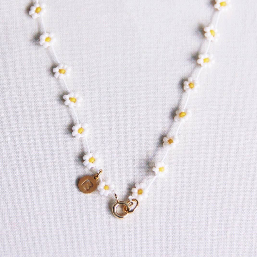 Collana Margherita | bianco/giallo