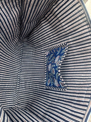 Borsa Trapuntata | Fiori Blu