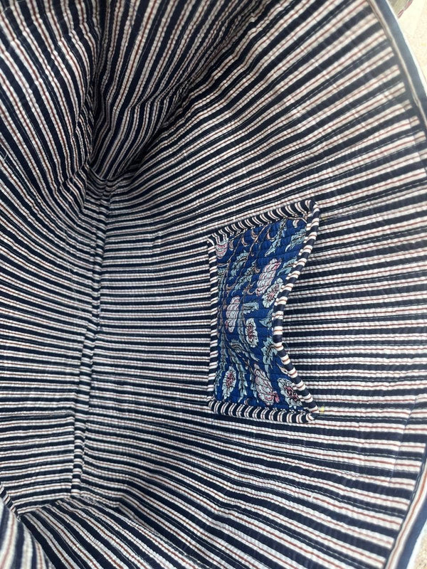 Borsa Trapuntata | Fiori Blu