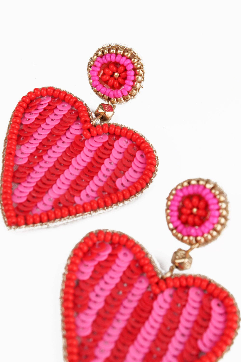 Orecchini | Cuore Perline Rosse