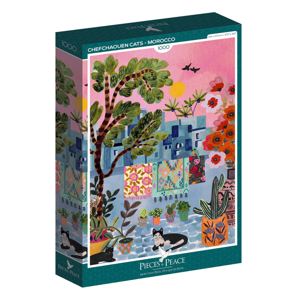 Puzzle Chefchaouen cats, Marocco | 1000 pezzi