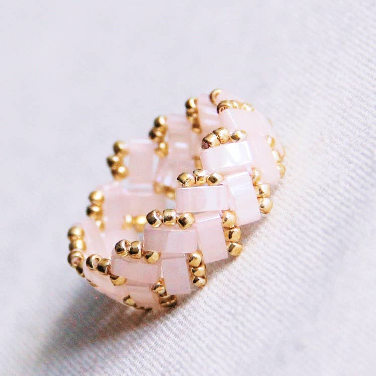 Anello Tilabead | rosa chiaro/oro