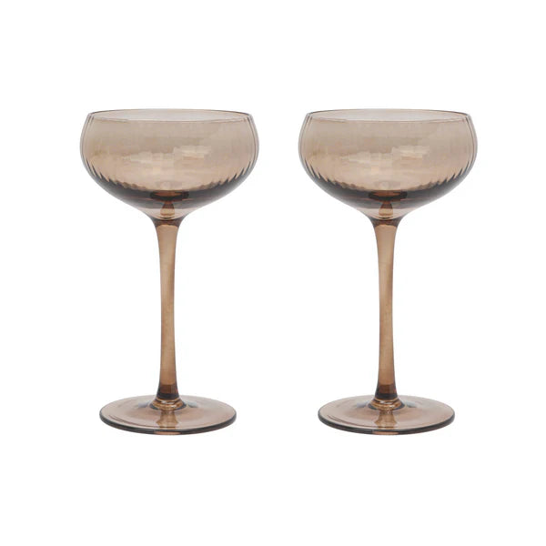 The Lou Coupe Glass | Set of 2 Smoke