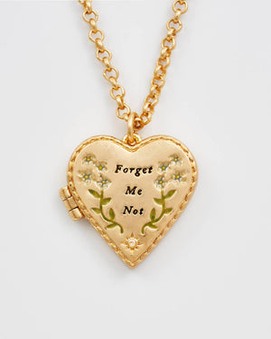 Collana | Medaglione Cuore floreale