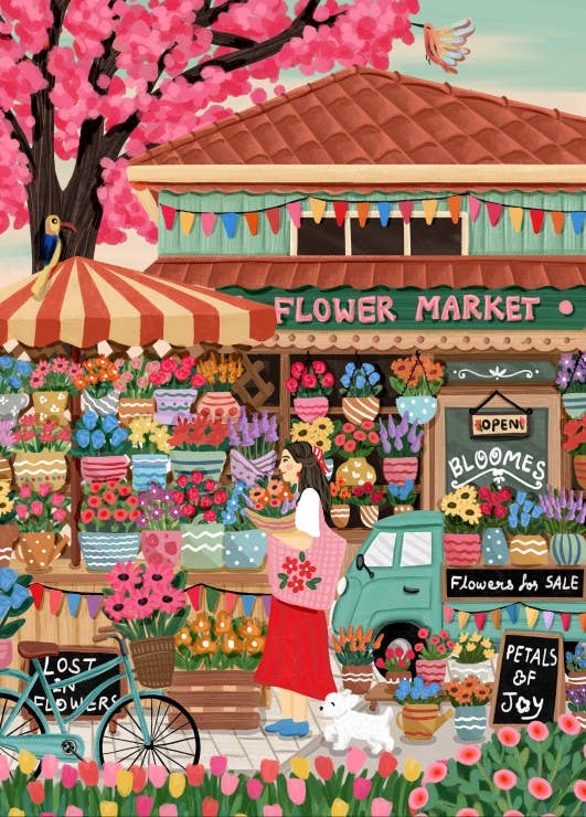 Puzzle Flower market | 1500 Pezzi