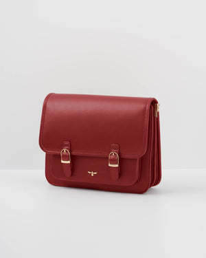 Cartella Burgundy con interno floreale