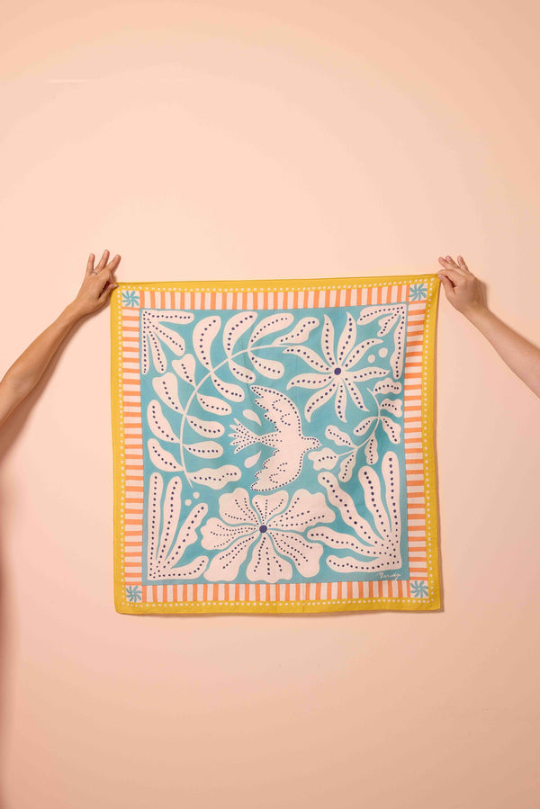 Foulard in Cotone | Uccelli Azzurro