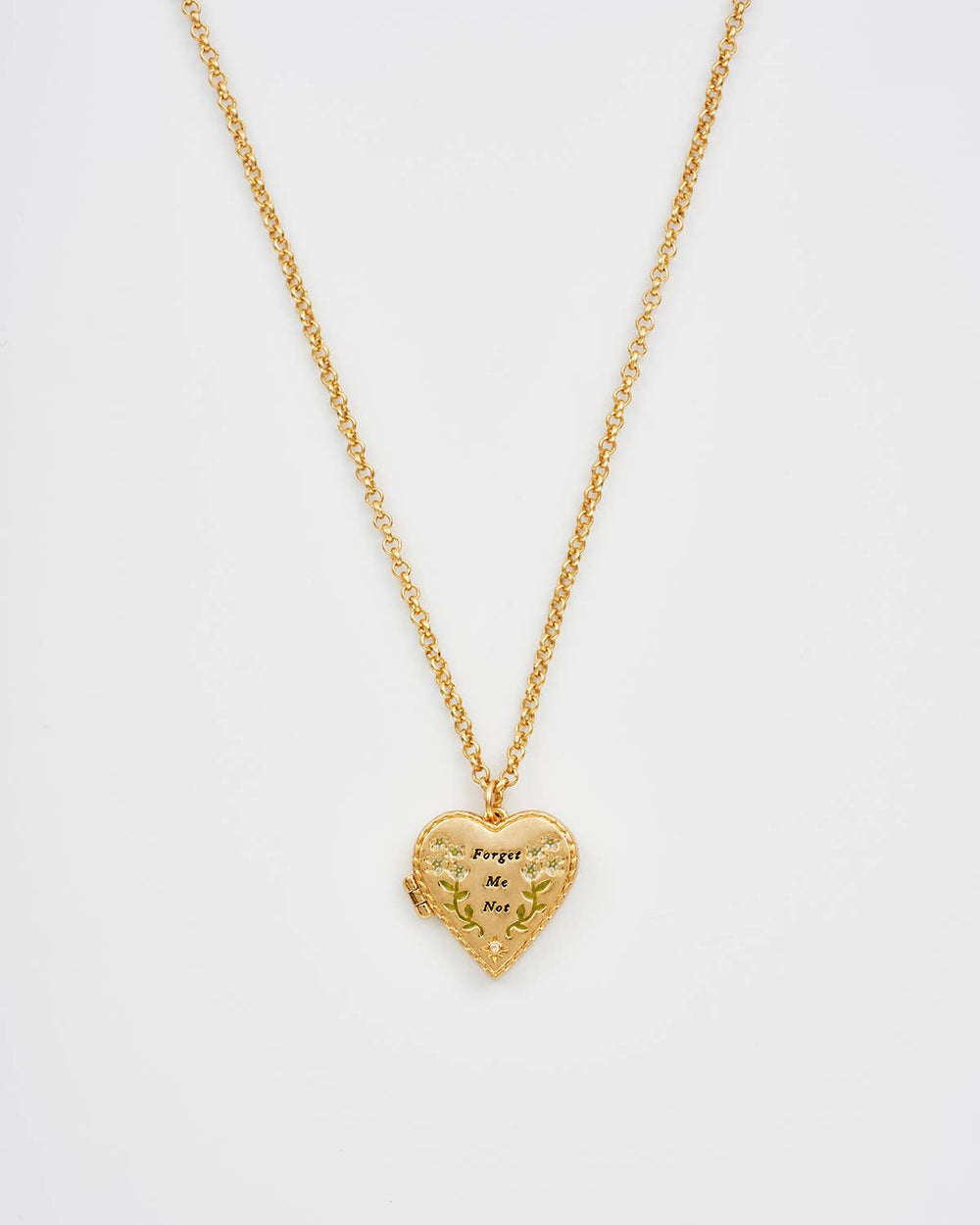 Collana | Medaglione Cuore floreale