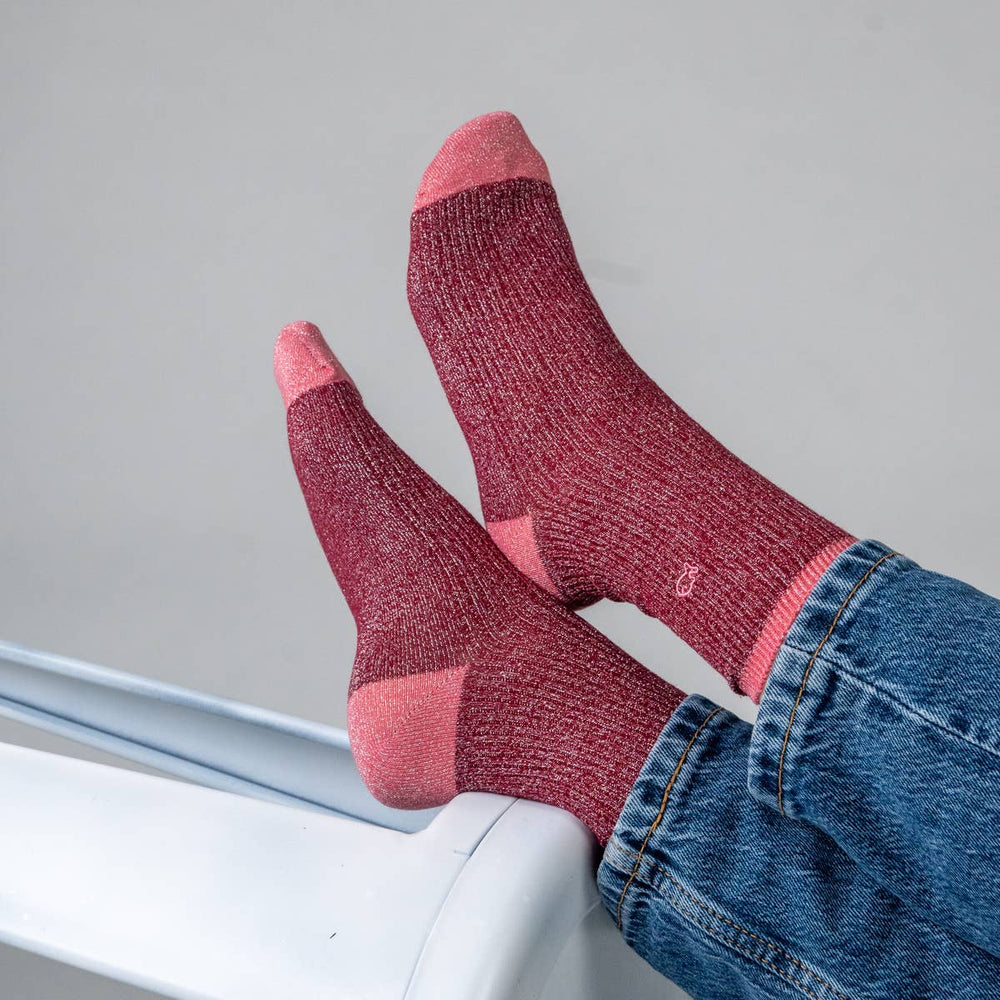 Calze | Bordeaux e rosa