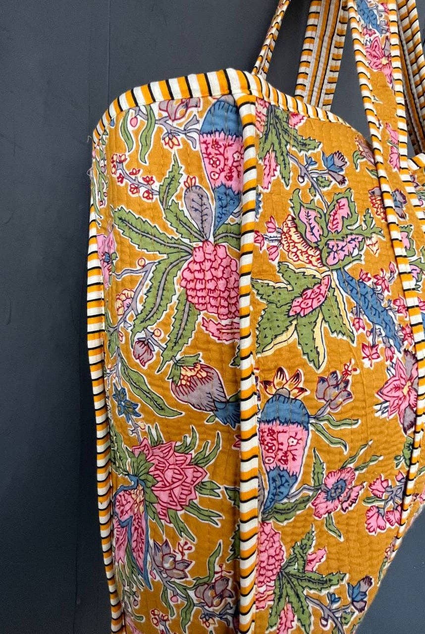 Borsa Trapuntata | Fiori Rosa