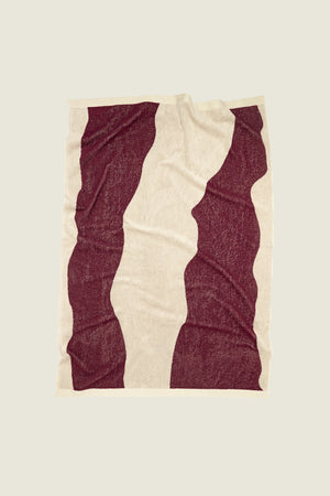 BURGUNDY BONE TOWEL | One Size