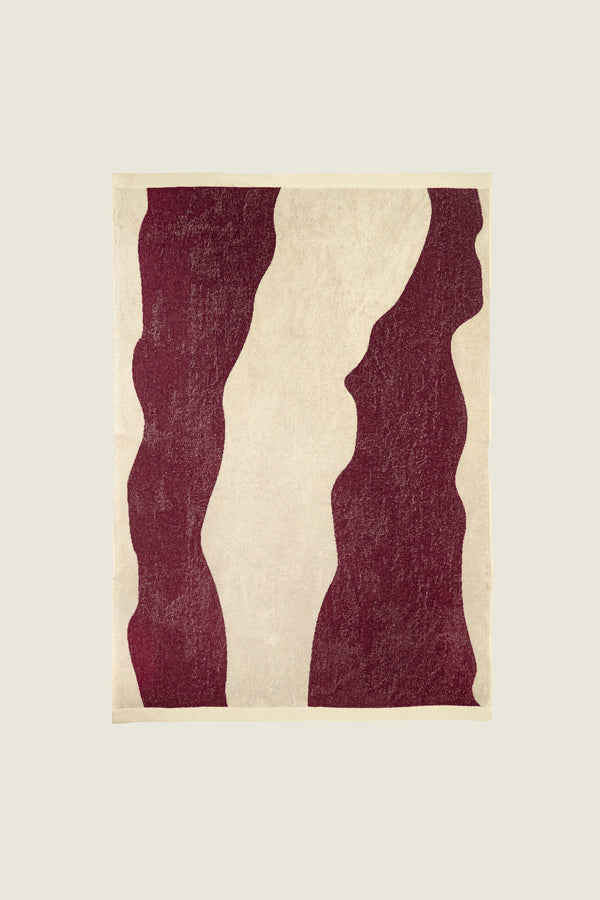 BURGUNDY BONE TOWEL | One Size