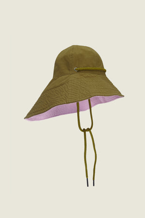 CAMEL BRIM CANVAS HAT | Unisex