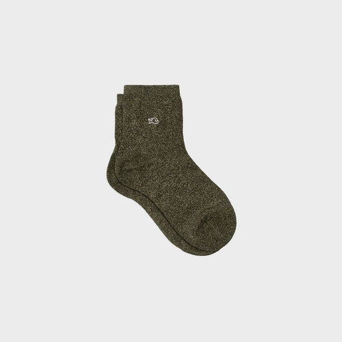 Calzini | Khaki verde scuro glitter