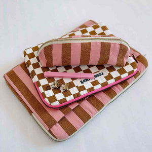 Custodia per Laptop | Octave | Righe Caramello Fragola