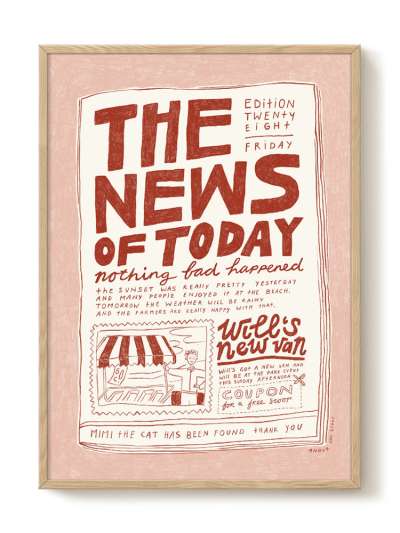 Anouk van Cleef - The News of Today 70x100 cm  | Poster