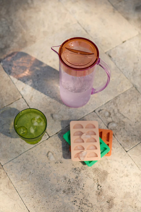 Ice Trays Set of 2 | Citrus Wedge | Orange e Blush Pink