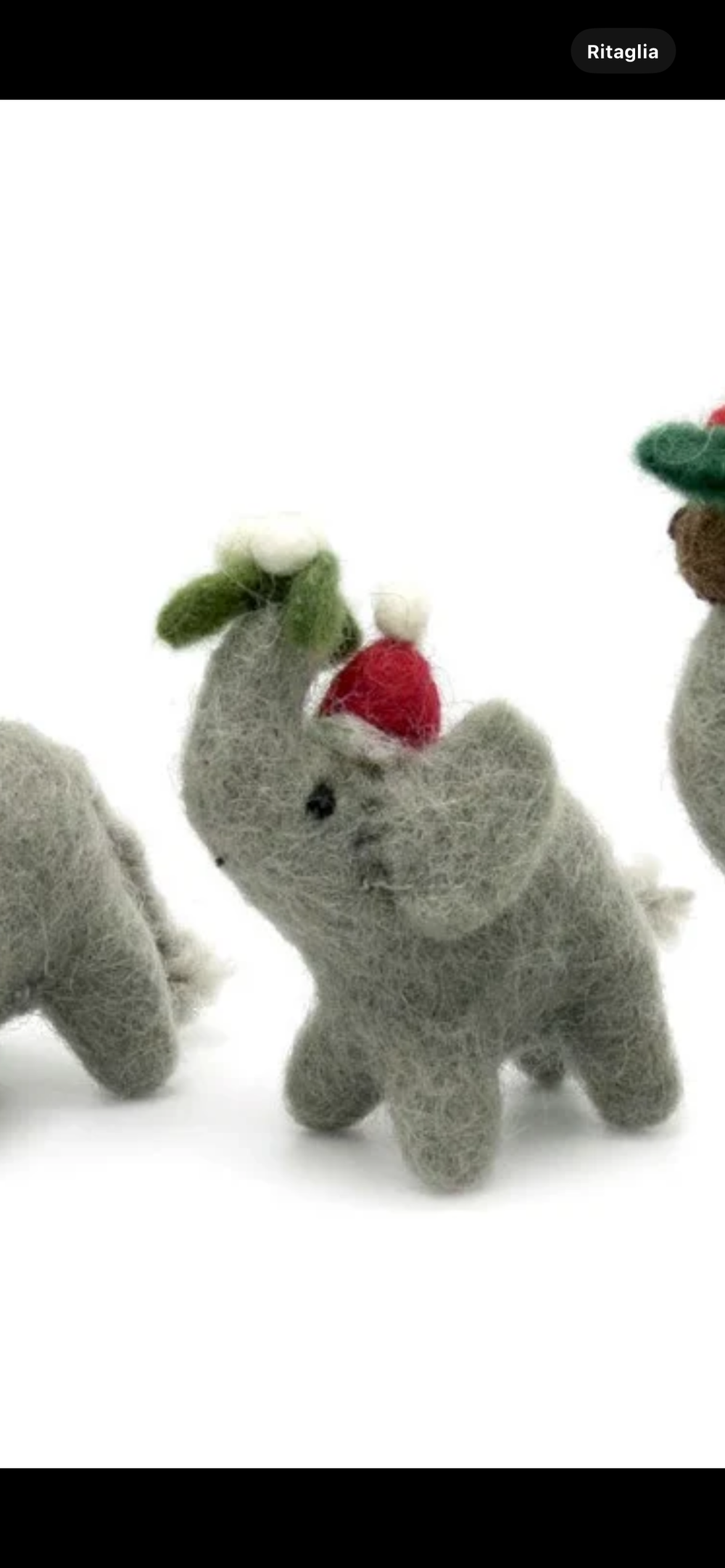 Decoro Natale | Elefante con regalo