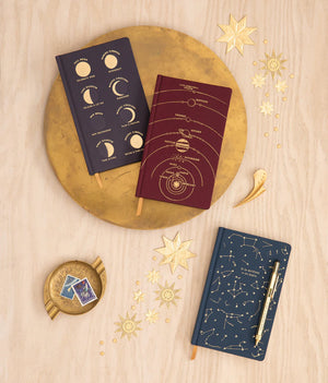 Bookcloth Hardcover quaderno | Moon Phases