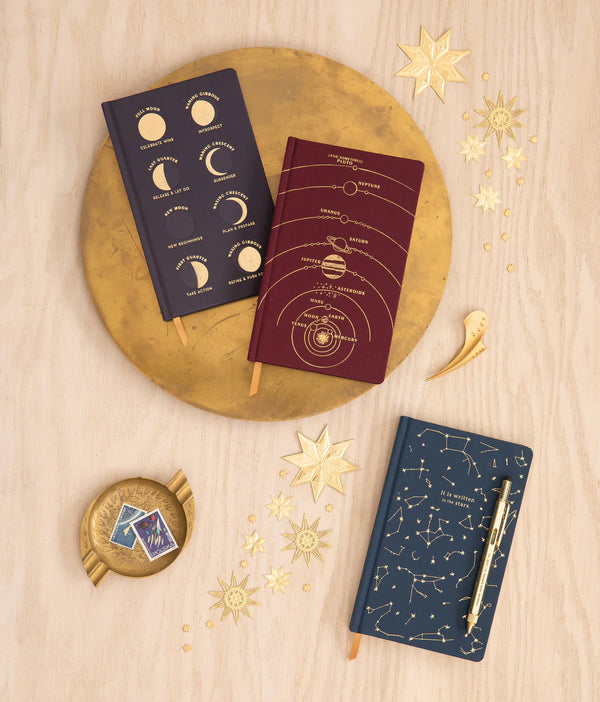 Bookcloth Hardcover quaderno | Moon Phases