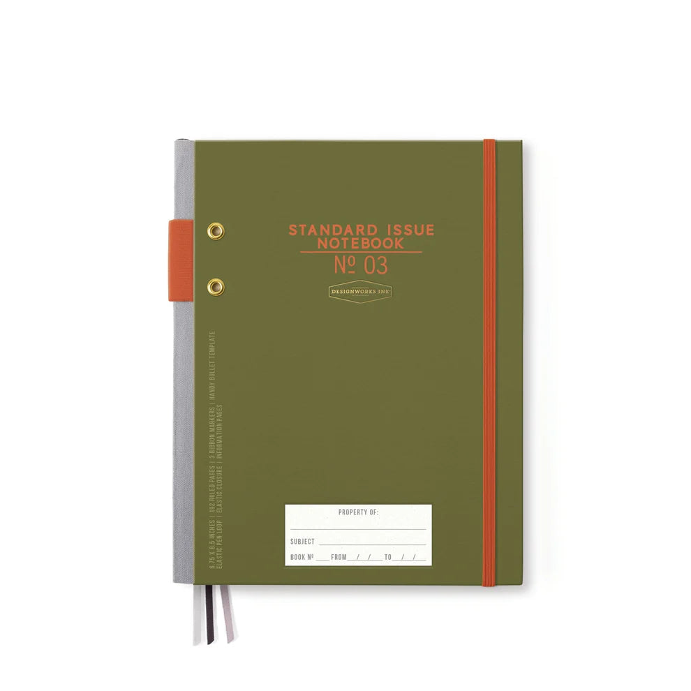 Standard Issue Planner Notebook | Army Green & Chili