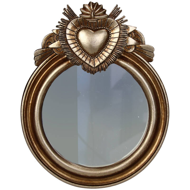 Specchio in poliresina | Cuore ex voto